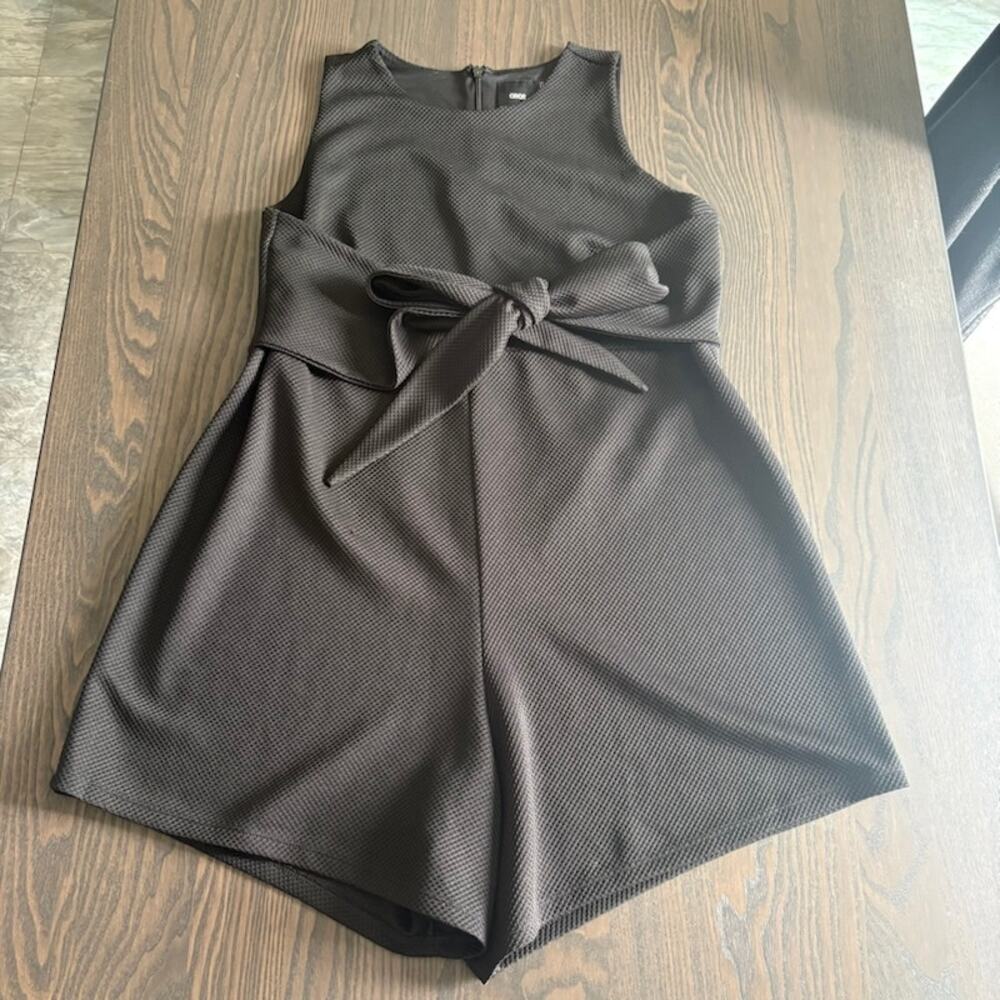 Asos Maternity Black Shorts Romper Size 6 Black Bow